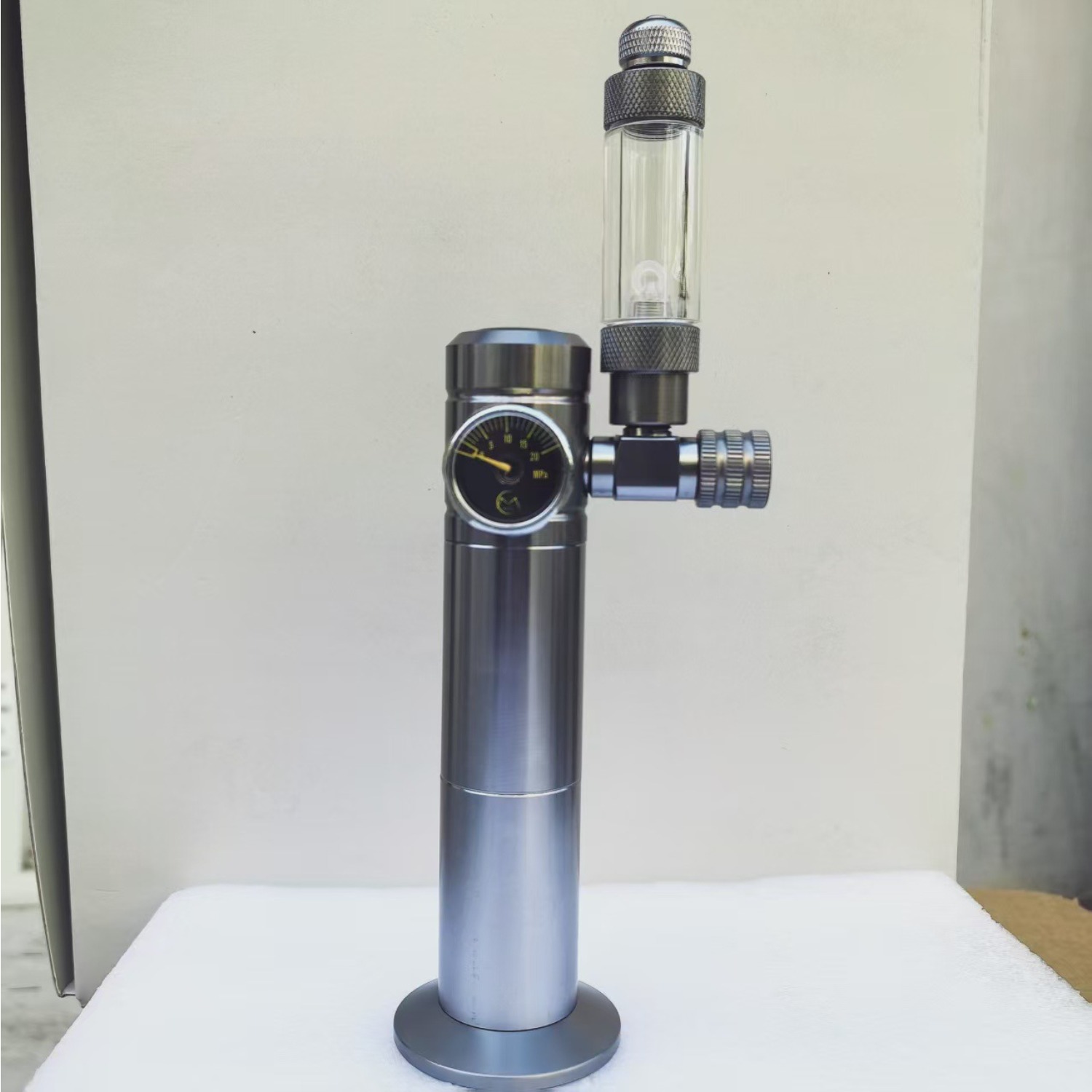 Planted Aquarium Co2 Kit - ミニ使い捨てCO2レギュレーター、16gカートリッジ用バブルカウンター付き水槽CO2システム、水草タンク用