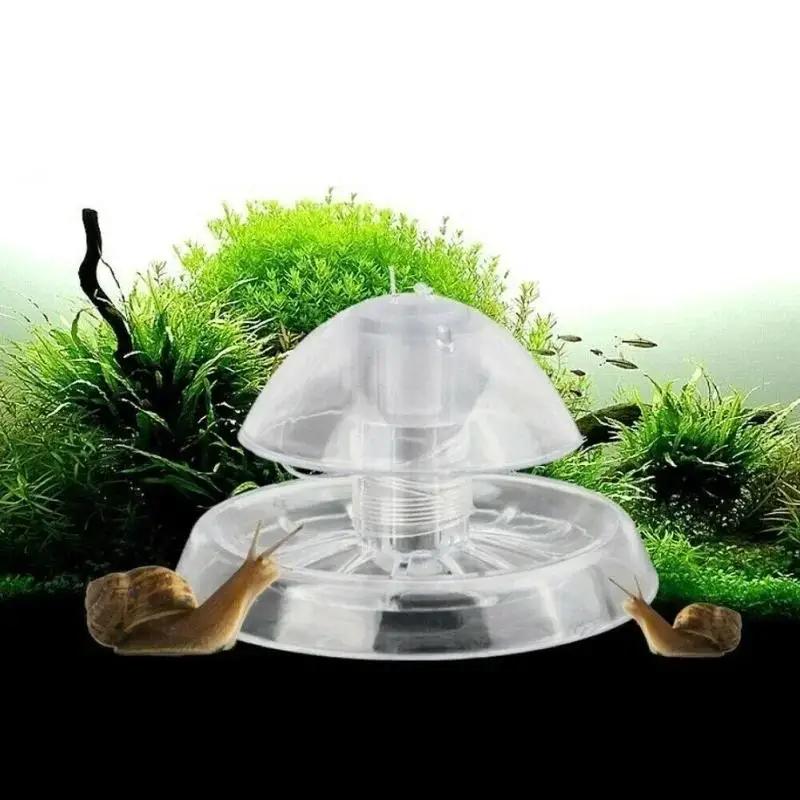 Aquarium Planted Fish - 2026年新発売 6/8CM 透明プラスチック製カタツムリ捕獲器 水槽害虫駆除ボックス 魚タンク 水草タンク清掃除去ツール用品