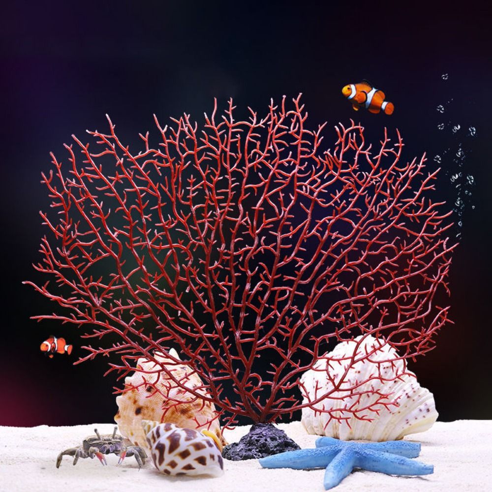 Aquarium Plant Guide - 木の形をした樹脂のサンゴの水族館の装飾、釣りの水槽、造花の装飾、海の鉄、プラスチック、サンゴ植物