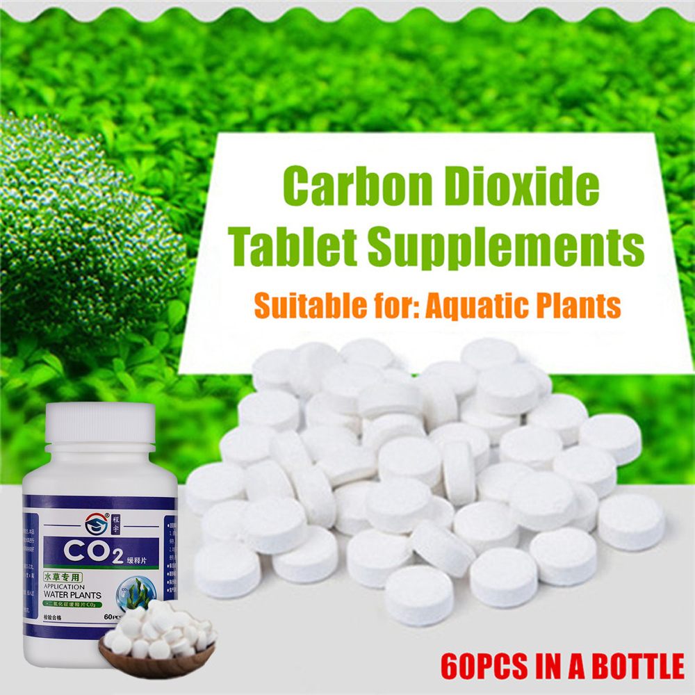 Aquarium Plant Vitamins - CO2 タブレット二酸化炭素ディフューザー水植物用水生葉フロート草魚水族館二酸化炭素ディフューザー水植物