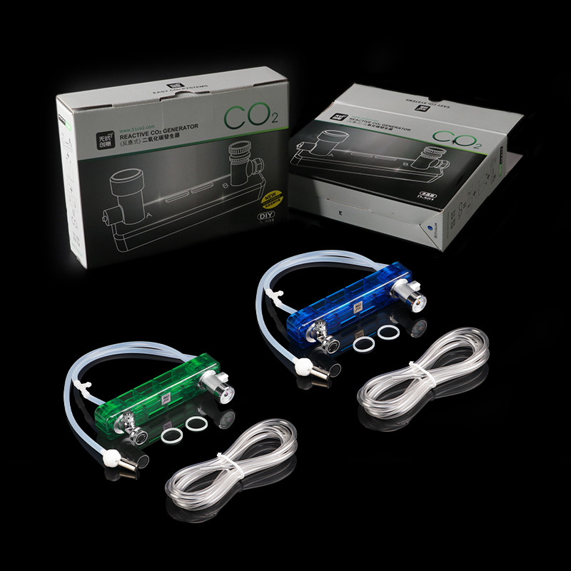 Planted Aquarium Co2 Kit - CO2発生器システムキット、圧力計付き安全バルブ、エアフローアジャスター、水槽用CO2ディフューザー