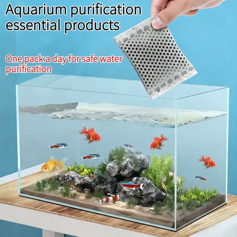 Planted Aquarium Media - 20/40/100 個の水槽フィルター活性炭バッグ素晴らしい水槽フィルターメディアは水を浄化し、毒素や臭いを除去し、長持ちします。
