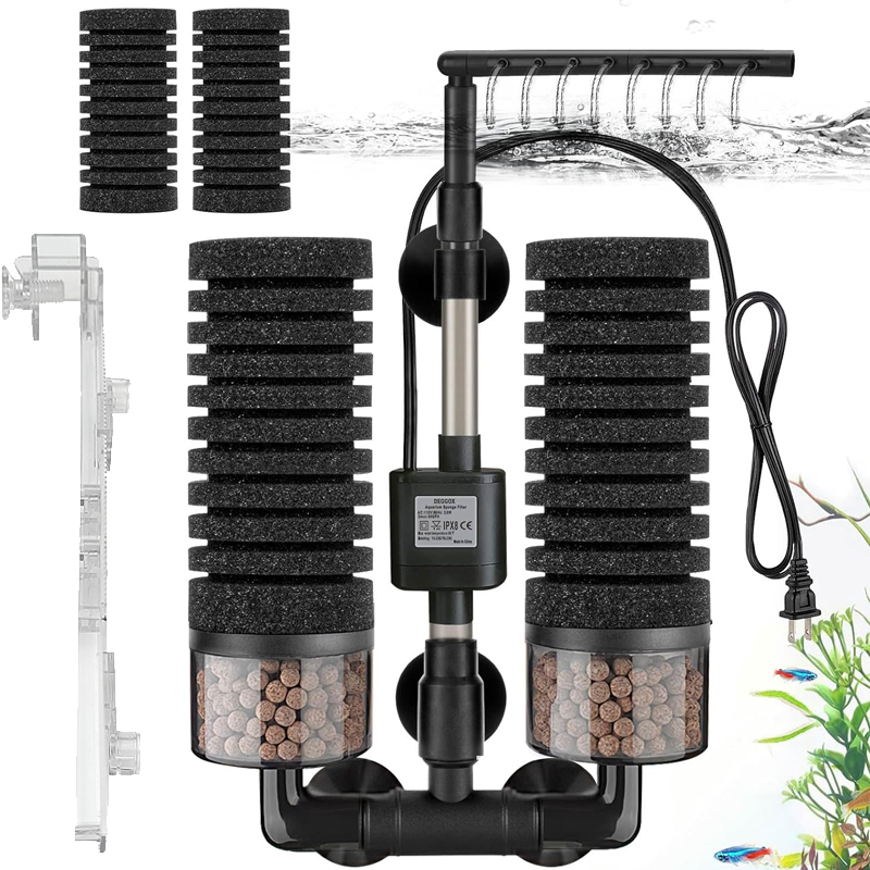 Planted Aquarium Media - 3-IN-1 クリップオン電力フィルタースポンジサイレンス水中水槽フィルターバイオメディアボール水族館アクセサリー