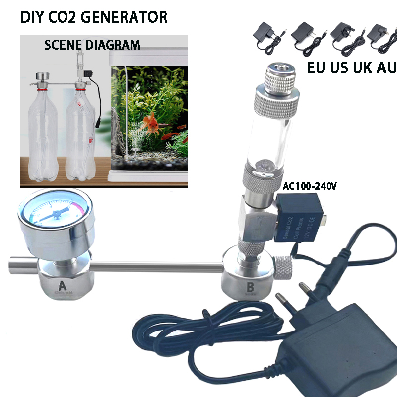 水槽DIY CO2発生器システムキット CO2発生器、ソレノ - Planted Aquarium Co2 Kit のレビューと価格