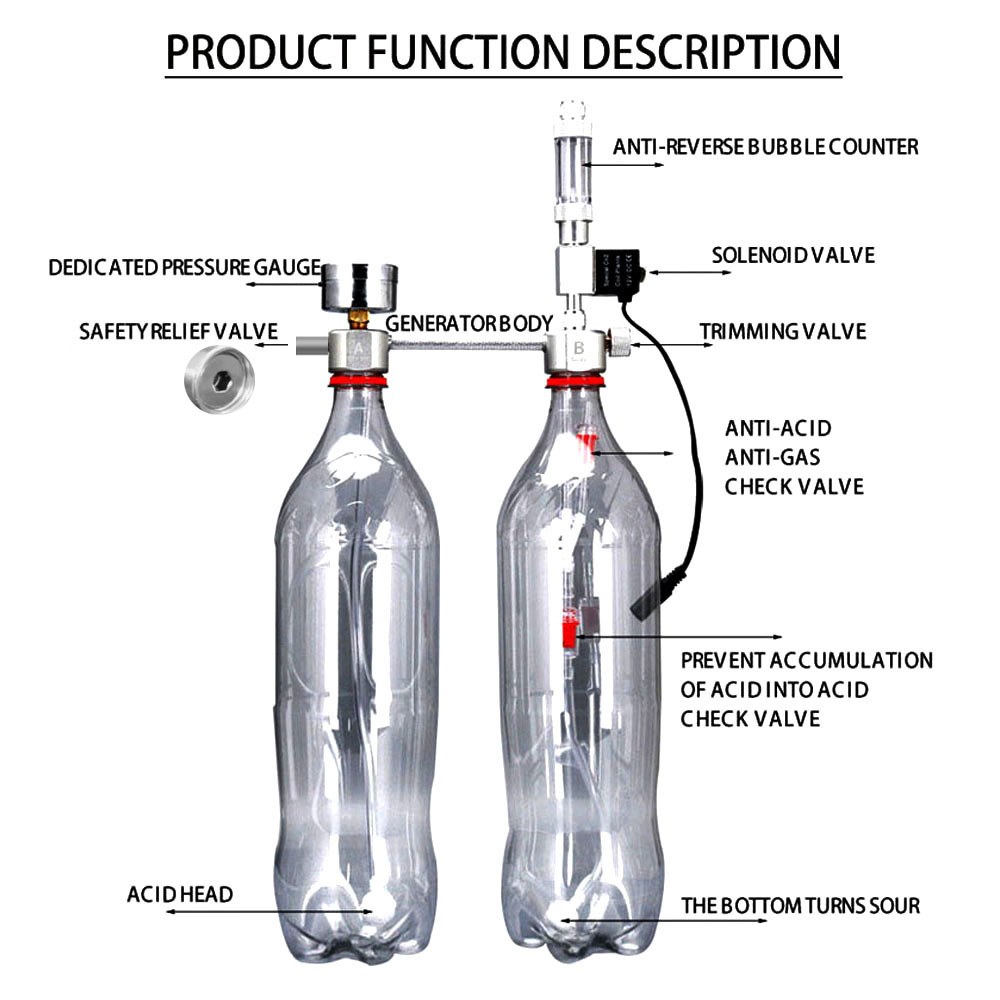 水槽DIY CO2発生器システムキット CO2発生器、ソレノ - Planted Aquarium Co2 Kit のレビューと価格
