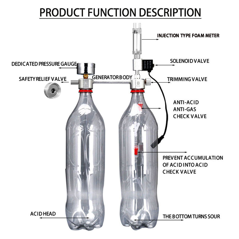水族館用の2つのレギュレーターを備えた発電機のキット,水族館 - Planted Aquarium Co2 Kit のレビューと価格