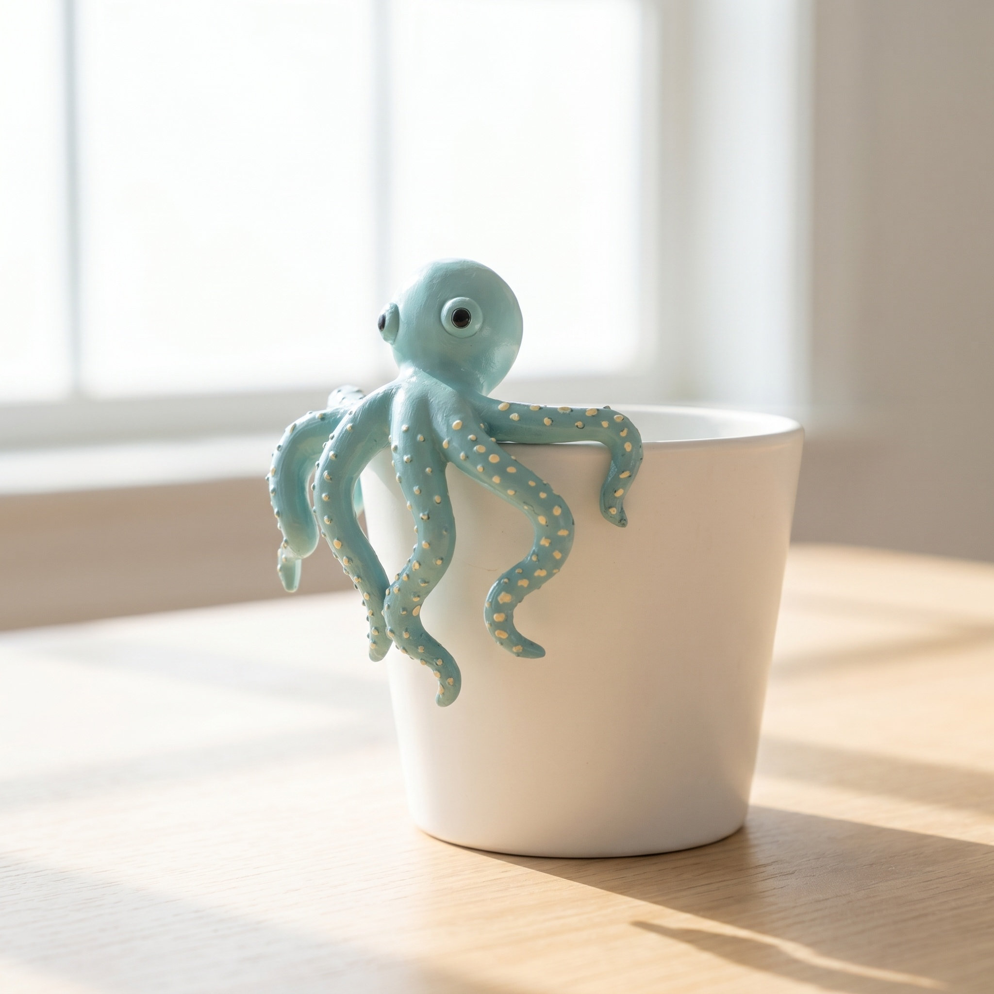 クライミングオクトパス樹脂彫刻ミニチュア柔軟な触手植木鉢ハガ - Aquarium Plant Octopus のレビューと価格