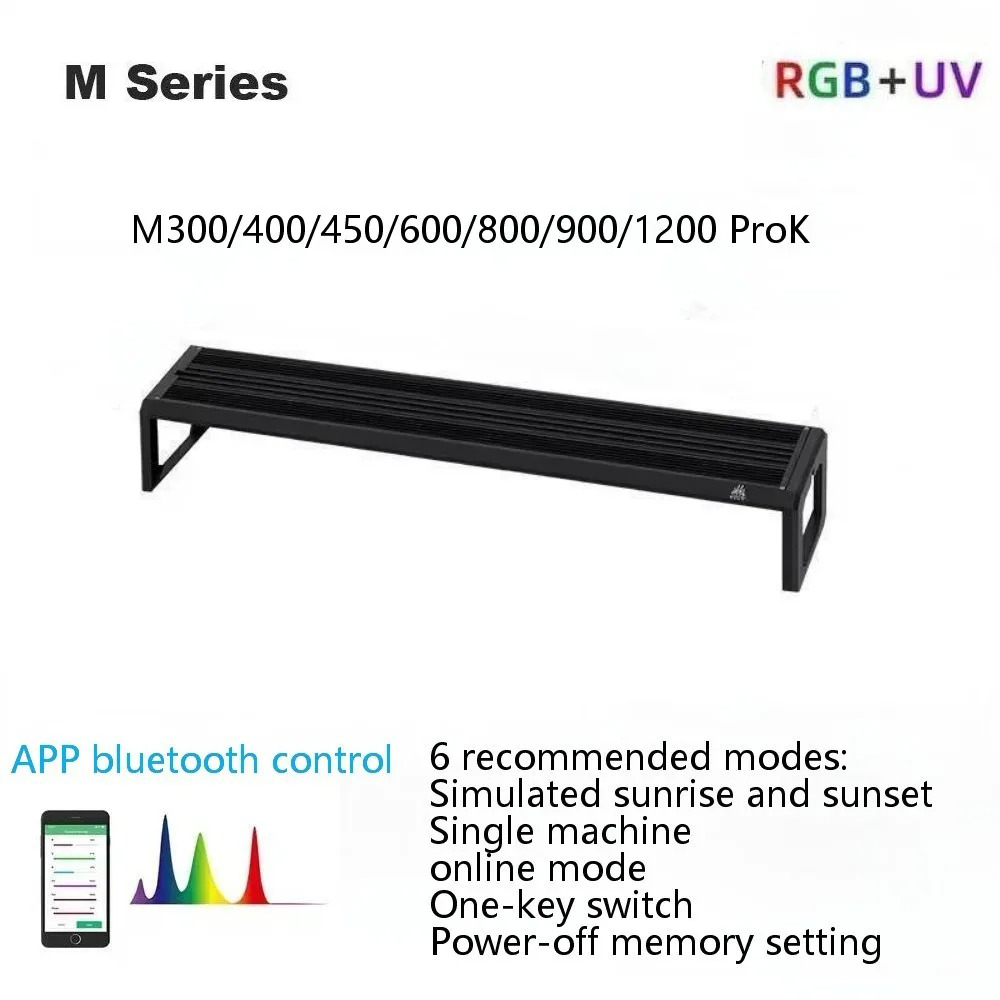 ウィークアクアMシリーズRGB+UV水草ランプBluetoo - Aquarium Plant Growing のレビューと価格