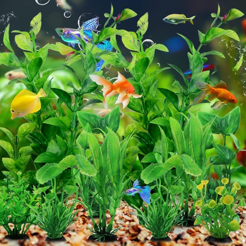 10/20 個人工水族館植物装飾品グリーンプラスチックシミュ - Aquarium Planted Fish のレビューと価格