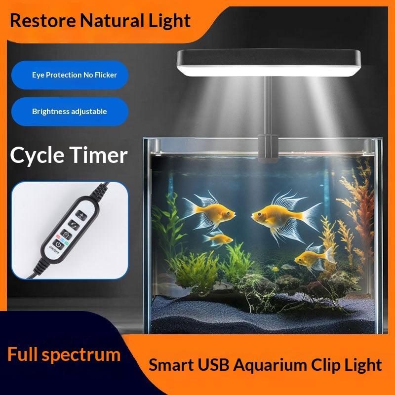 フルスペクトルLED水槽ライト 360度調整可能 タイマー付 - Aquarium Plant Growing のレビューと価格